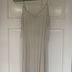 Metalic Knit Maxi Slip Dress